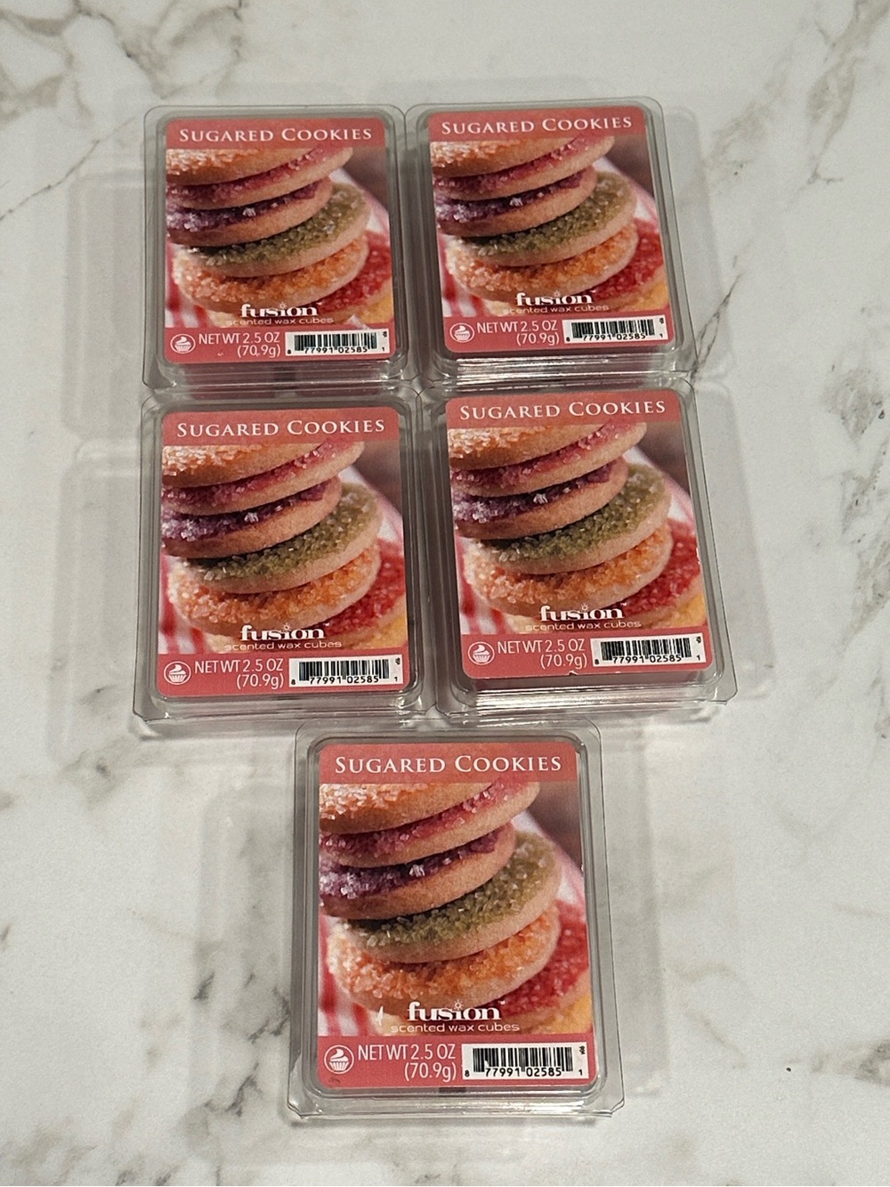 Fusion SUGAR COOKIE 2.5oz Scented Wax Melts Lot of 5 NEW